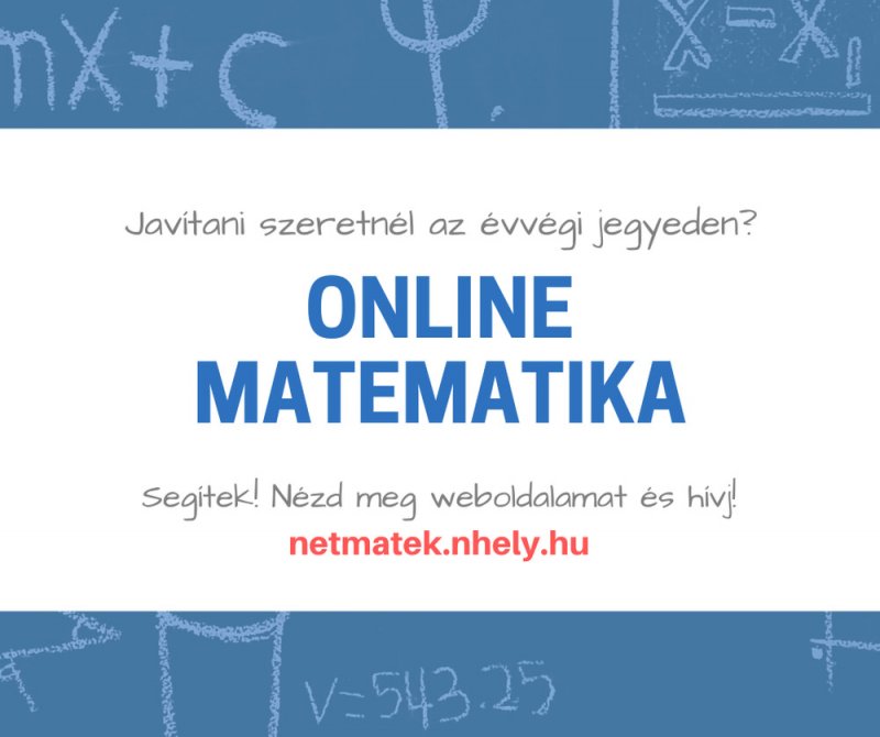 Online matematika oktatás korrepetálás